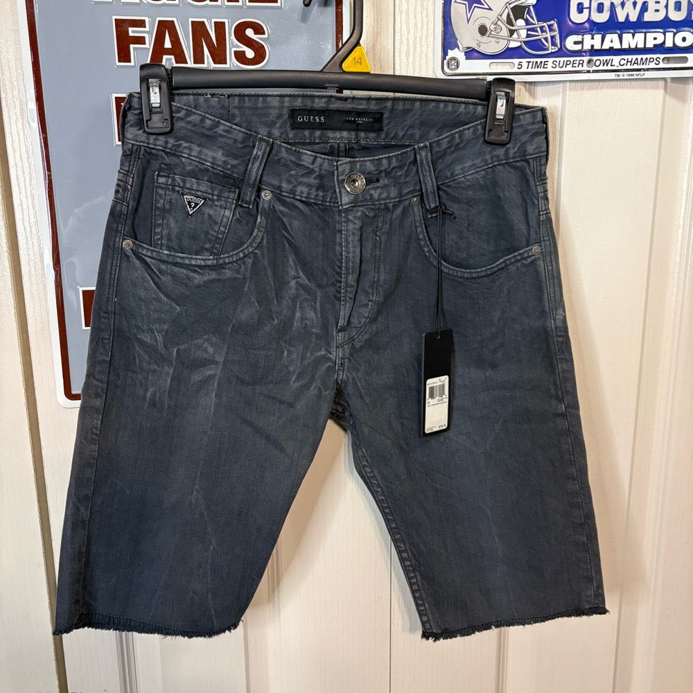 GUESS Men's Dark Gray Jean Shorts